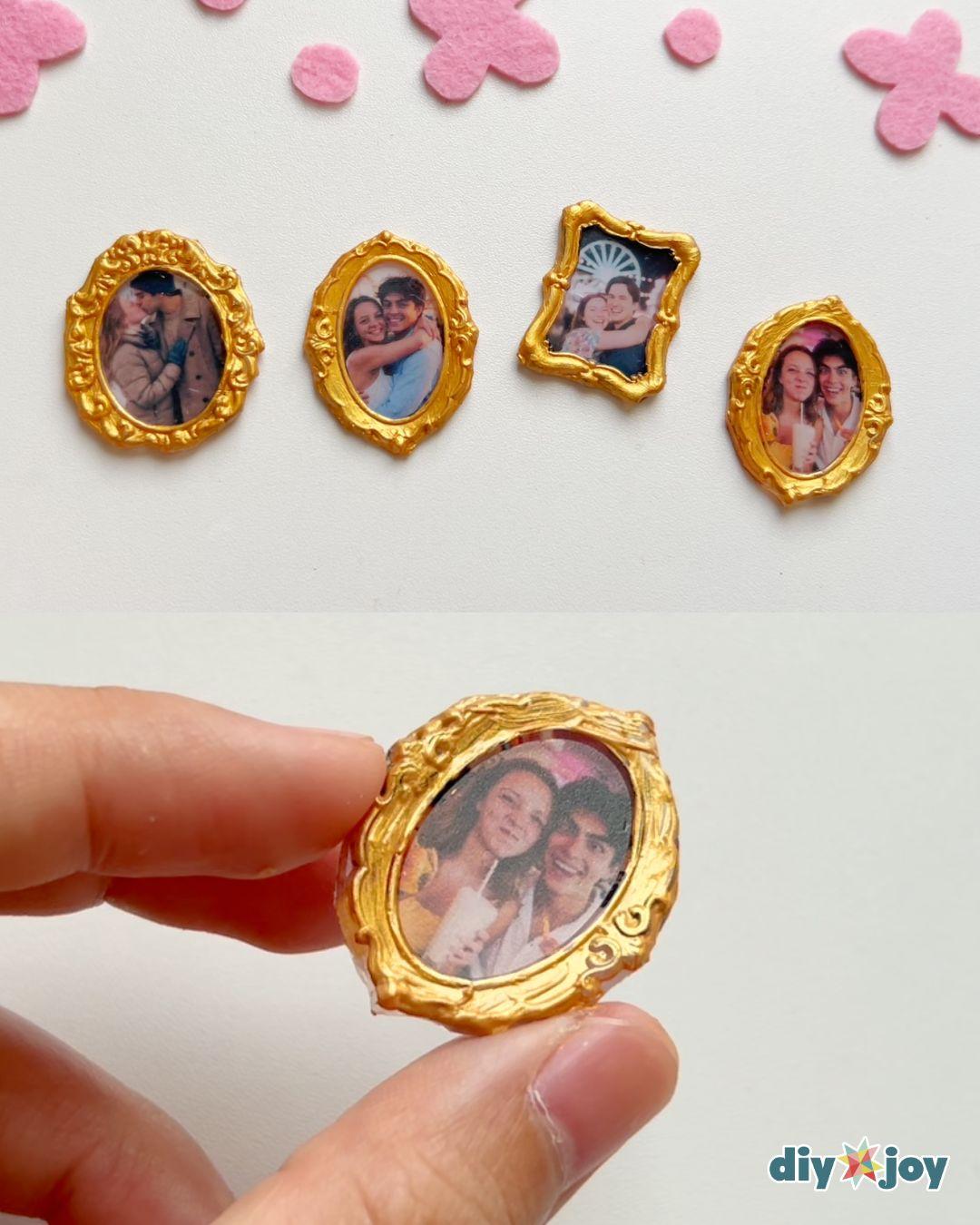 Easy Mini Hot Glue Photo Frame Magnets — diy mini photo frames