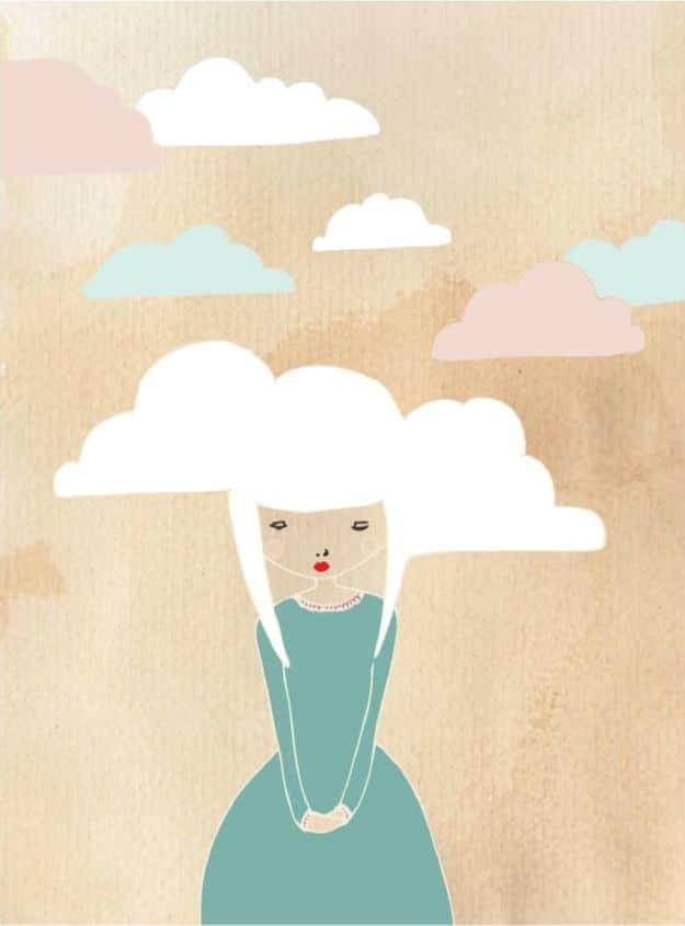 Pretty Cloud Princess Free Printable, fast enough to hang before company gets there and personality a rental wall was missing