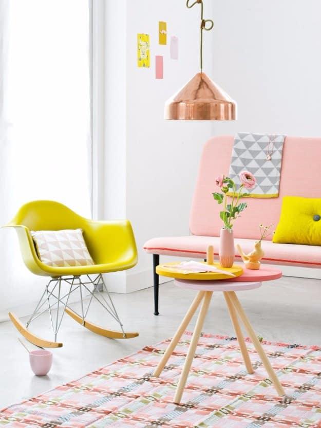 Colorful Side Table IKEA Stools, no special tools needed to pull this together and a small fix with a surprisingly big payoff