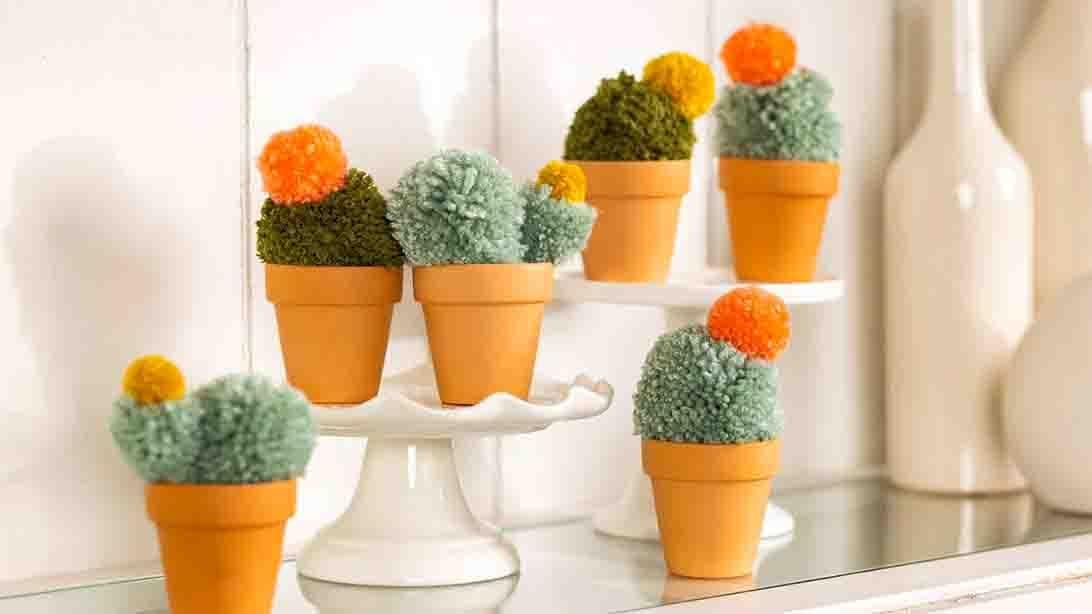 Easy DIY Pom Pom Cactus Tutorial
