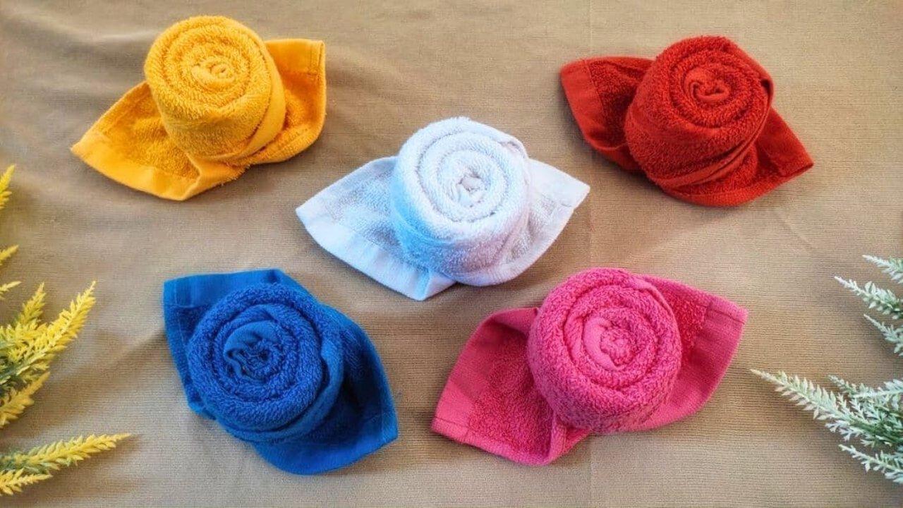 How to Make a Rose Using a Towel