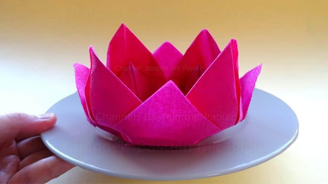 How to Fold a Napkin into a Lotus Flower