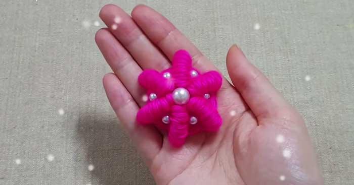 How To Make Wool Flowers With Plastic Straws