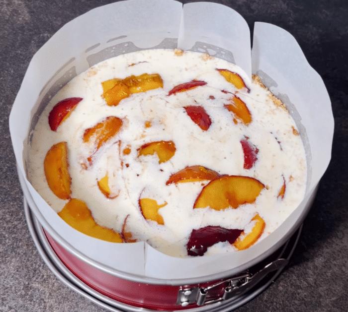 Ingredients for Peach Cobbler Cheesecake