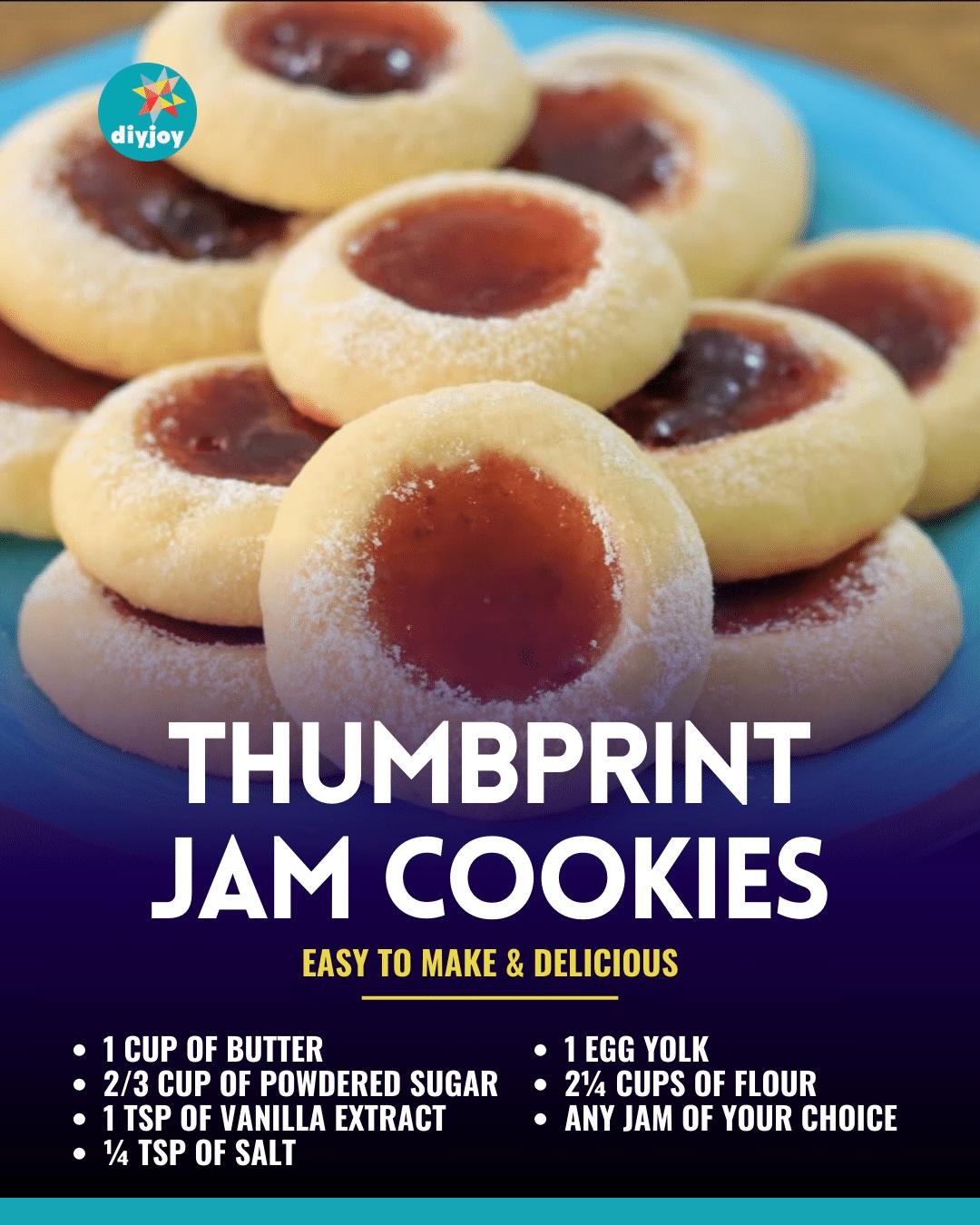 Easy Thumbprint Jam Cookies Recipe