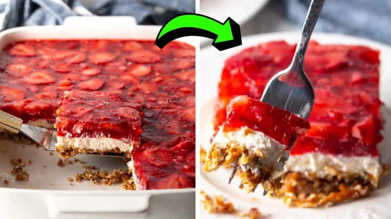 Easy Strawberry Pretzel Salad Recipe