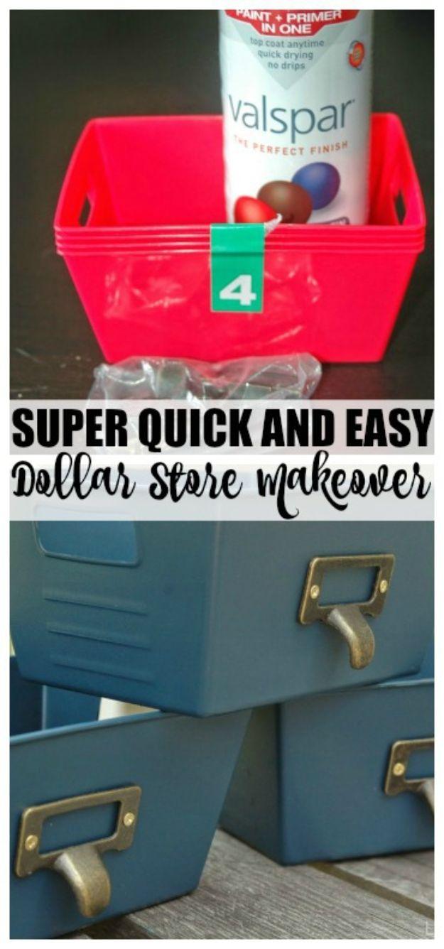Dollar Store Storage Container Makeover, a clever dollar store organizing idea and a creative storage idea on a tight budget