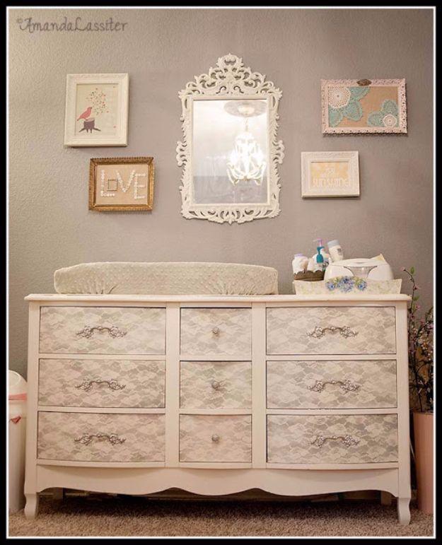 Spray Painting Tips and Tricks - Spray Paint a Vintage Nursery Dresser - Home Improvement Ideas and Tutorials for Spray Painting Furniture, House, Doors, Trim, Windows and Walls -