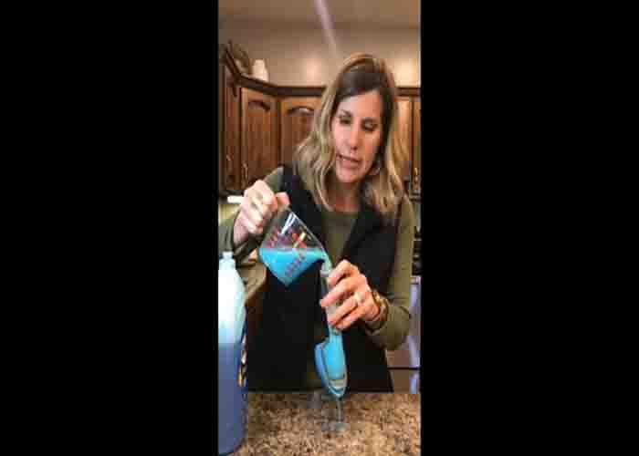 Transferring the miracle cleaner to a scrub
