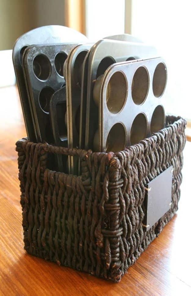 Muffin Tray Organization, an easy weekend project that clears the clutter and a creative storage idea on a tight budget