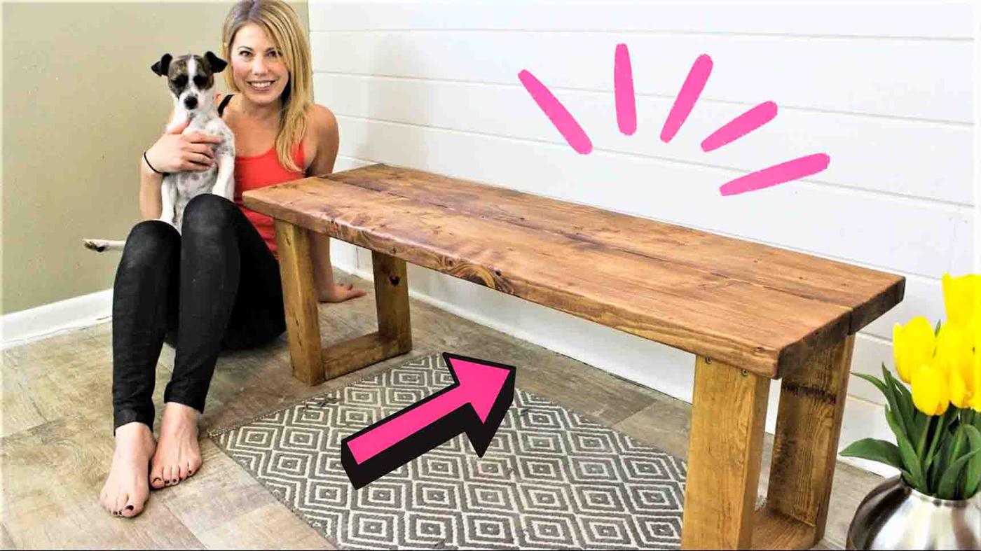 Easy DIY $15 Bench Under 15 Minutes