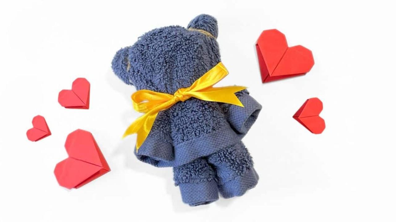 DIY Towel Teddy Bear Tutorial