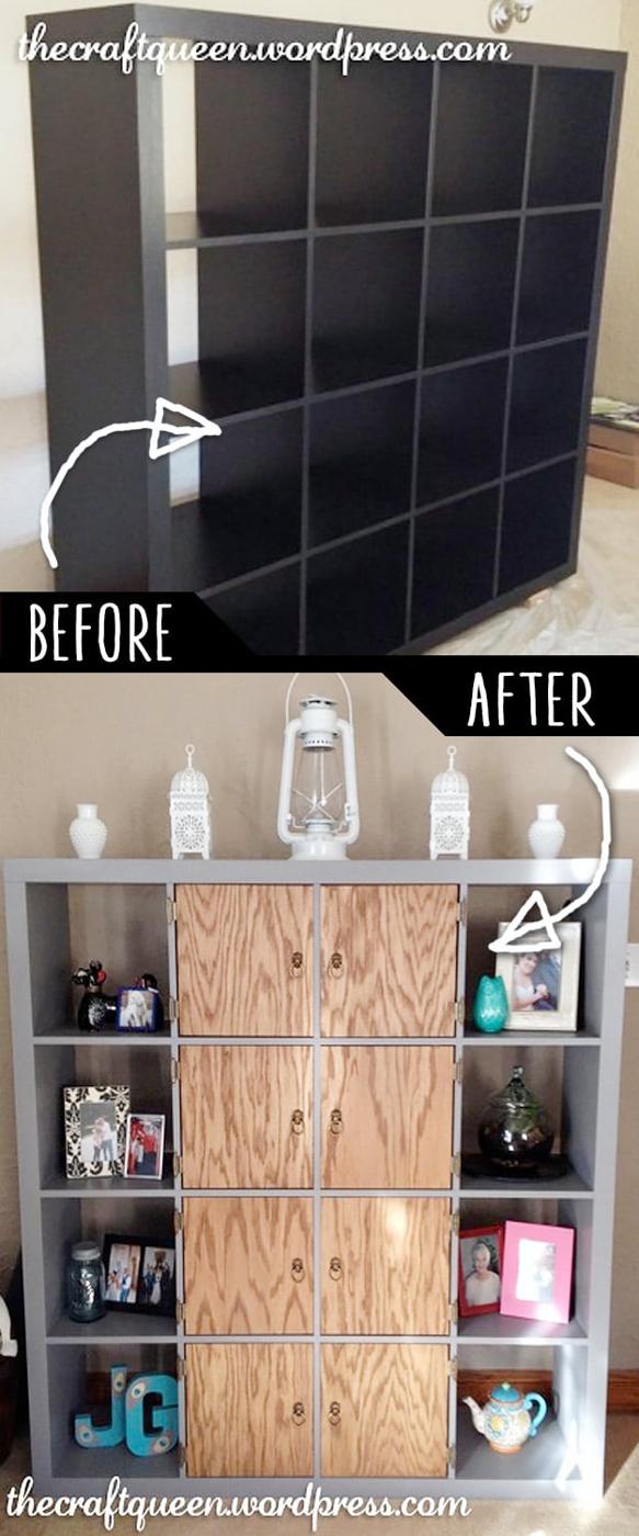 Ikea Expedit Hack Shelves Makeover, a great weekend project for a beginner with basic tools and worth a look