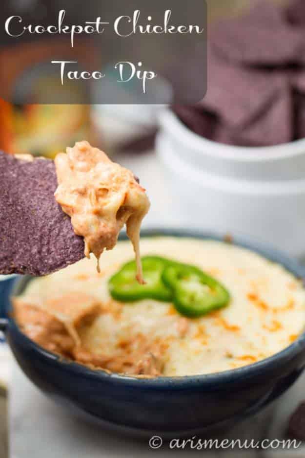 Easy Crock Pot Recipes You Have To Try Today | Best Easy Slow Cooker Recipe Ideas for the Crockpot Include beef stew, chili, chicken dinner dishes, soup and more | Chicken Taco Dip