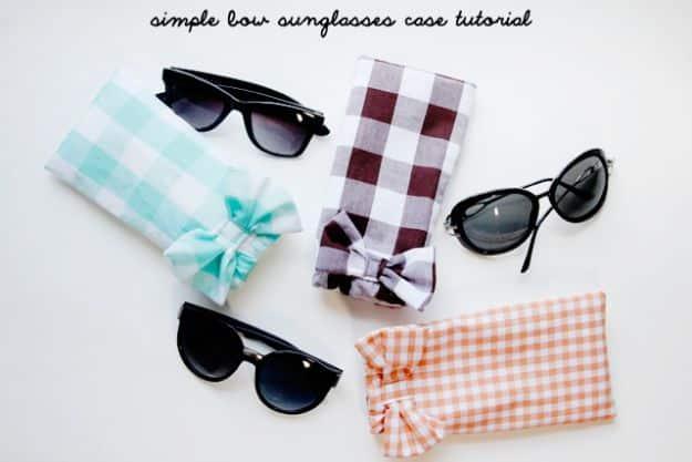 Easy Sewing Projects To Sew For Gifts - Simple Sunglasses Case - Simple Sewing Tutorials and Free Patterns for Making Christmas and Birthday Presents - Cheap Ideas to Make and Sell