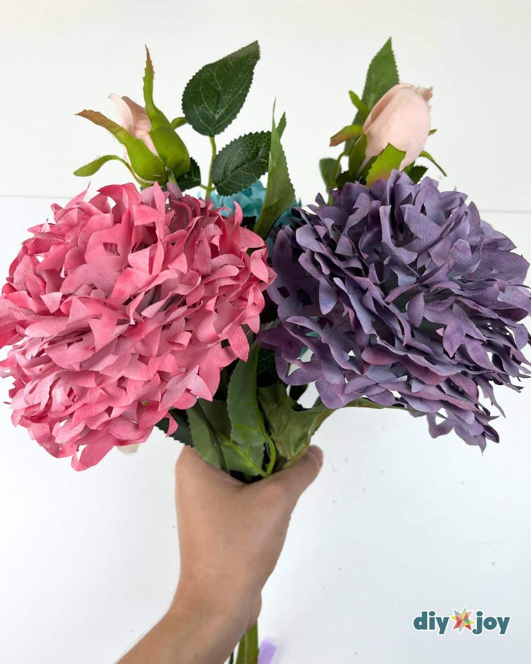 Homemade Hydrangea Coffee Filter Flowers — hydrangea coffee filter paper flowers