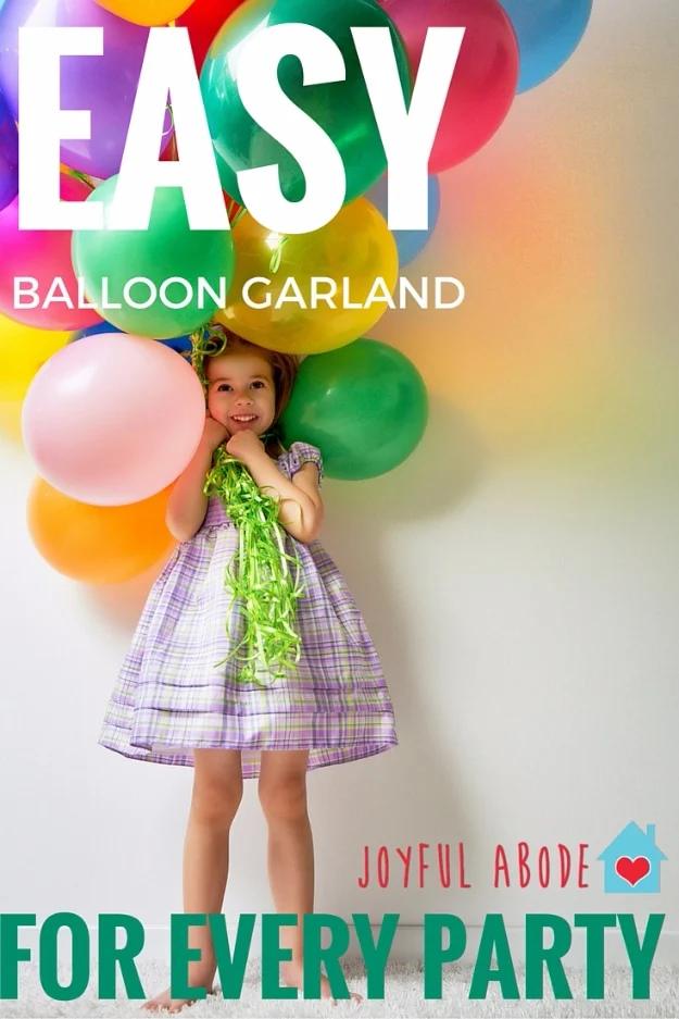 Easiest Ever Balloon Garland, a DIY party decoration, proof a small detail can make a big impression