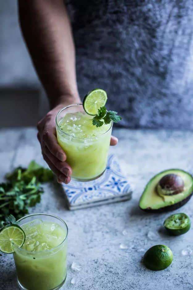Margarita Recipes - Avocado And Lime Margarita - Drink Recipes for a Party - Recipe Ideas for Blender Margaritas - Lime, Strawberry, Fruit | Easy Drinks With Tequila