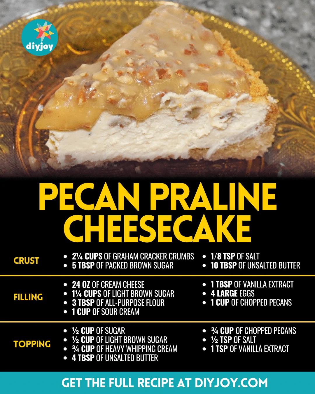 Easy Pecan Praline Cheesecake Recipe