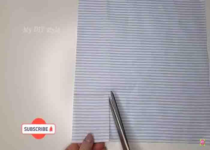 Cutting a square from a piece of fabric