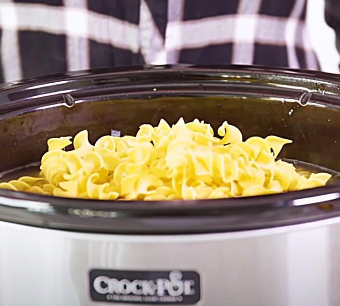 Make Crockpot Homemade Chicken Noodle Soup With Egg Noodles