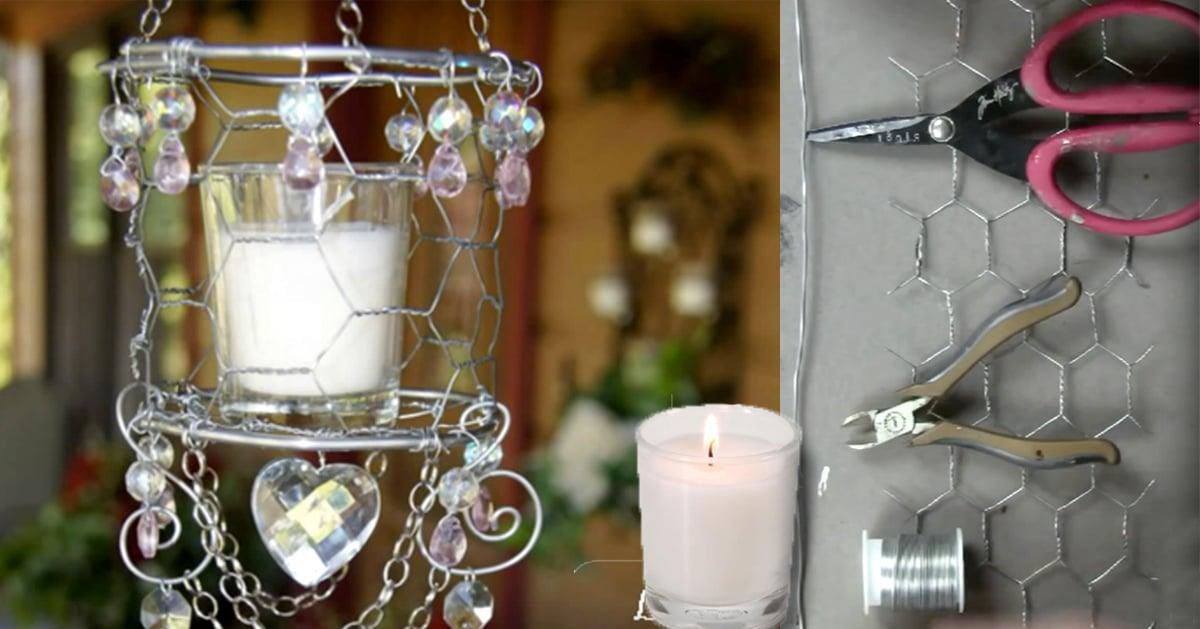 You Can Have These Gorgeous DIY Outdoor Chandeliers for A Few Dollars