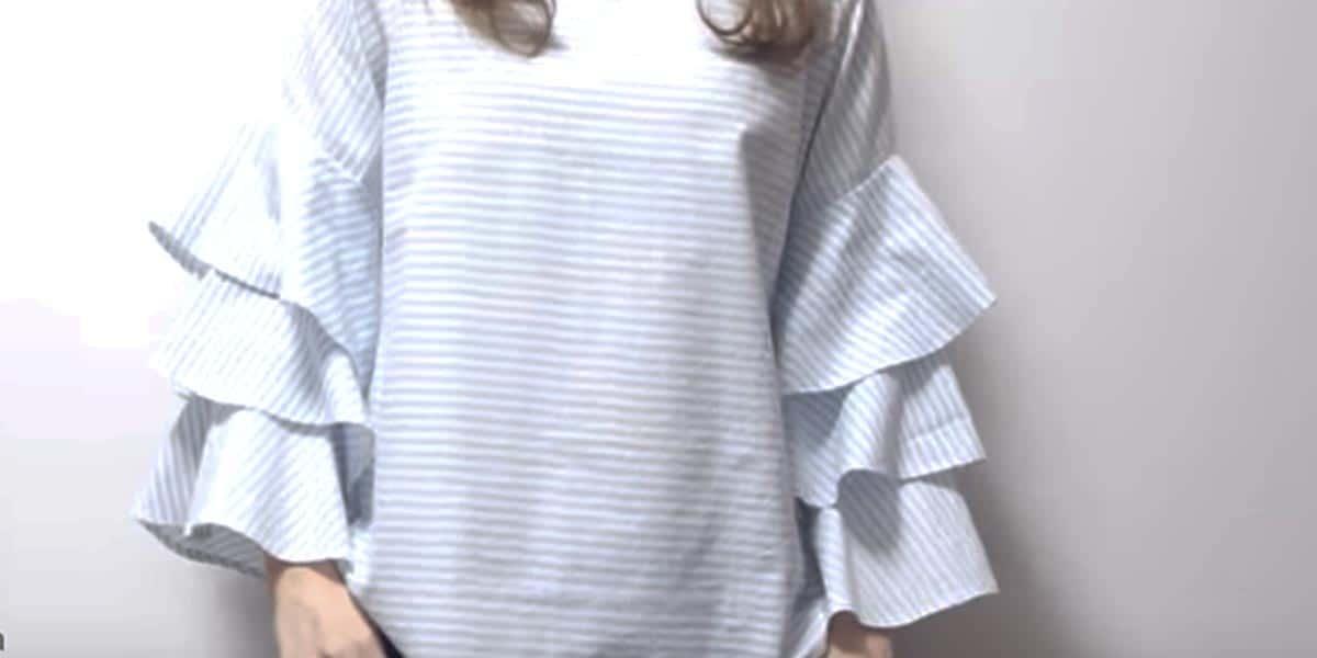 She Makes This Stunning Tiered Ruffle Shirt That You Can Dress Up Or Dress Down!