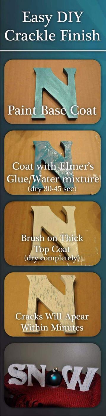 Easy DIY Crackle Finish, breezy enough in steps to manage solo and a texture nothing mass produced can match