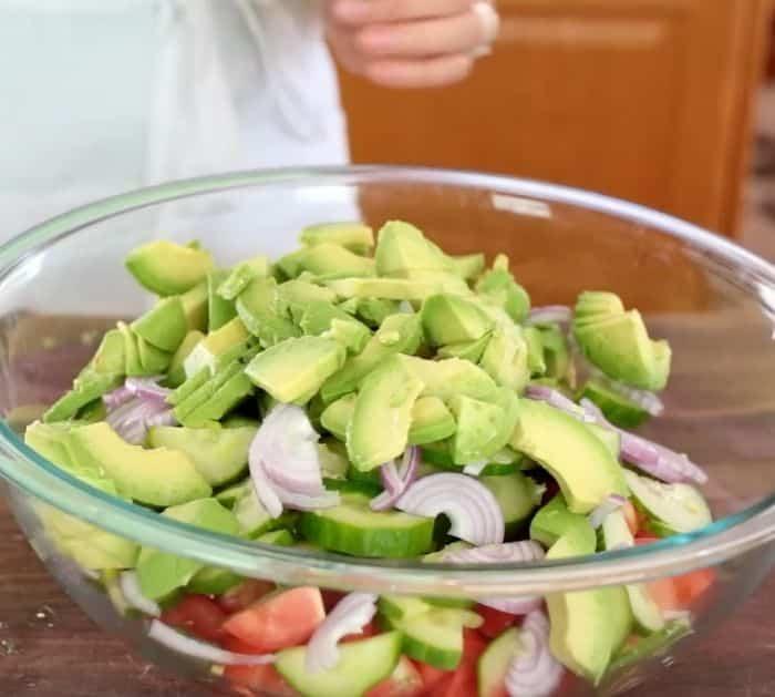 Cucumber Tomato Avocado Salad Recipe Ingredients