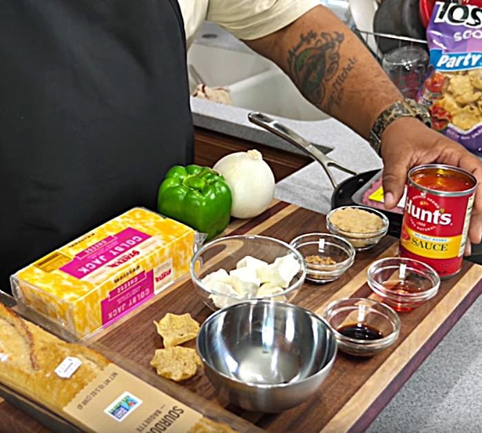 Lean to make a Sloppy Joe Skillet Dip for your next potluck or game day party