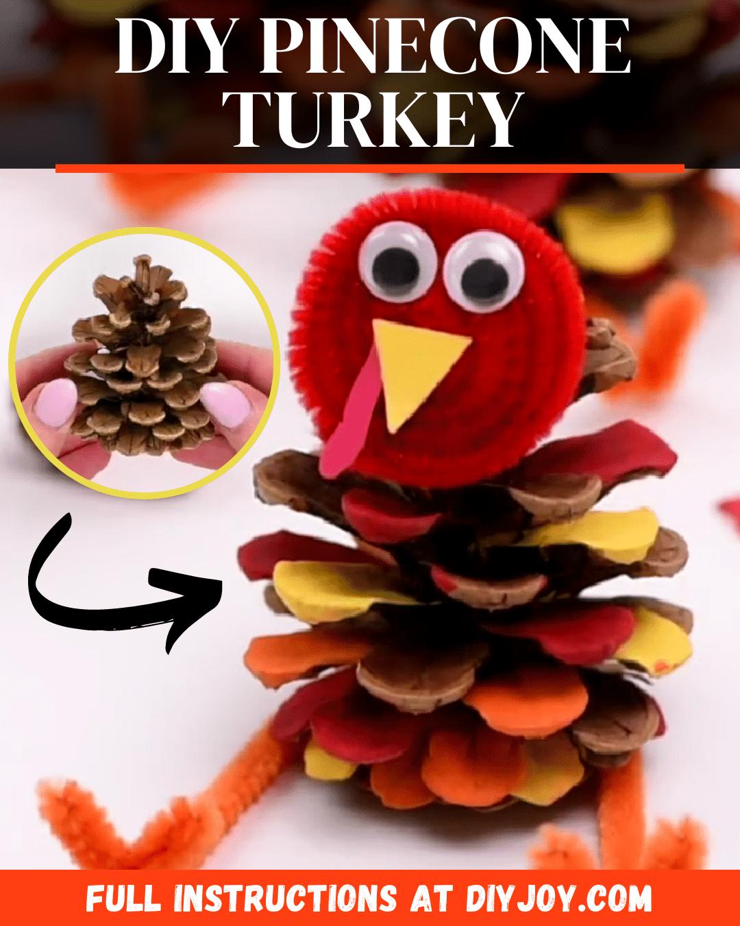 How To Make A DIY Pinecone Turkey