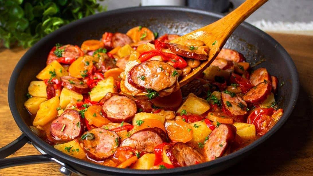 Smoked Sausage With Beans and Vegetables