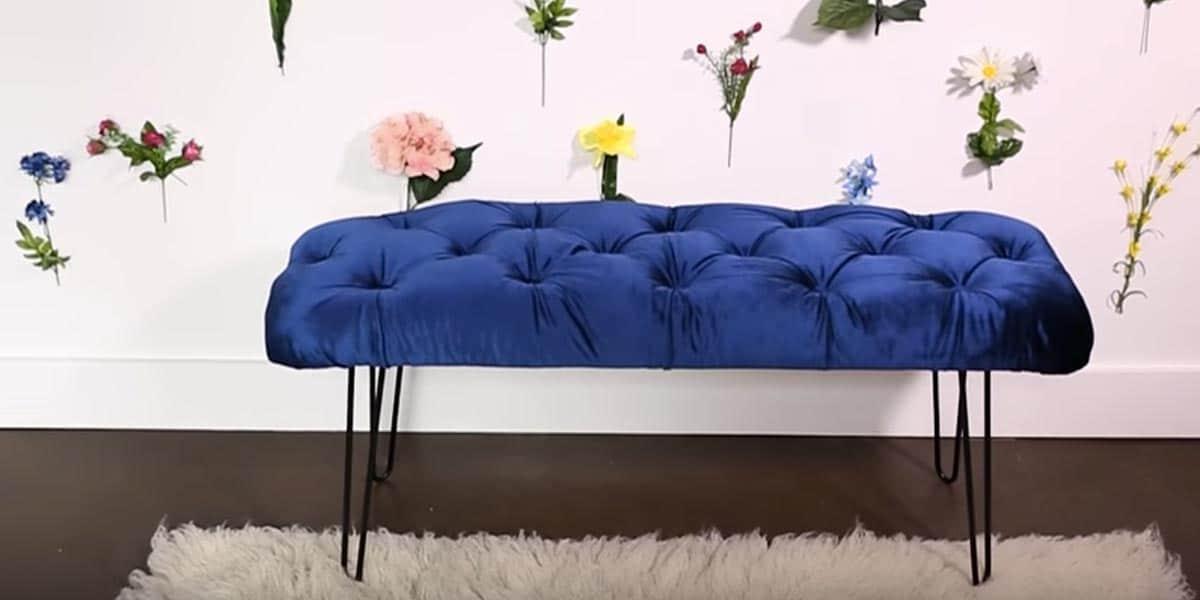 She Makes A Stunning And Artsy Tufted Bench…Here’s How To Do It (Watch!)
