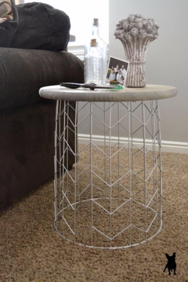 DIY Circo Wire Bin Side Table, a diy end table build, simple enough for a first try and an idea worth saving for later