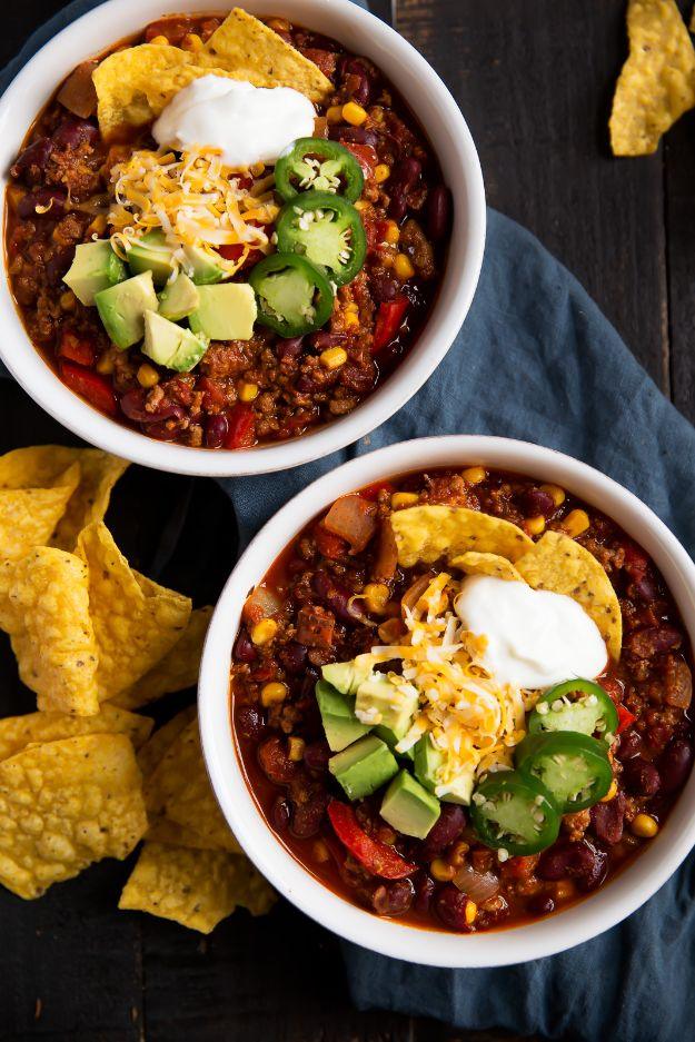 Ground Turkey Recipes - Best Healthy Turkey Chili - Healthy and Easy Turkey Recipe Ideas for Dinner, Lunch, Snack - Quick Crockpot and Instant Pot, Casserole, Meatballs, Pasta and