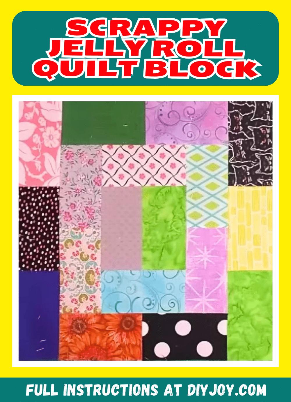 How To Make A Scrappy Jelly Roll Quilt Block