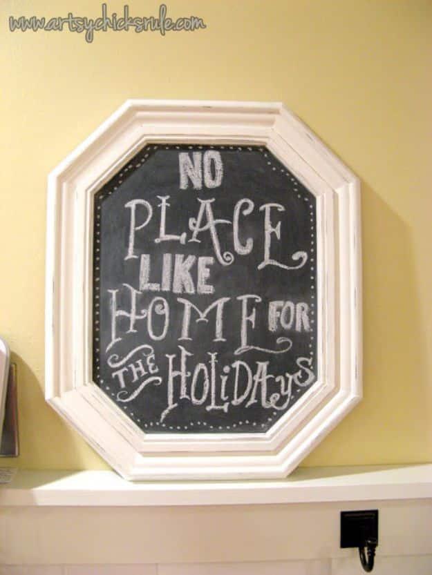 DIY Chalkboards From Old Picture Frame, a project worth trying this weekend and perfect for the season