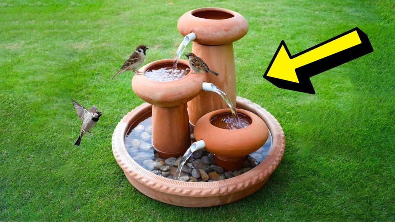 Super Easy 3-Tier Terra Cotta Fountain Tutorial