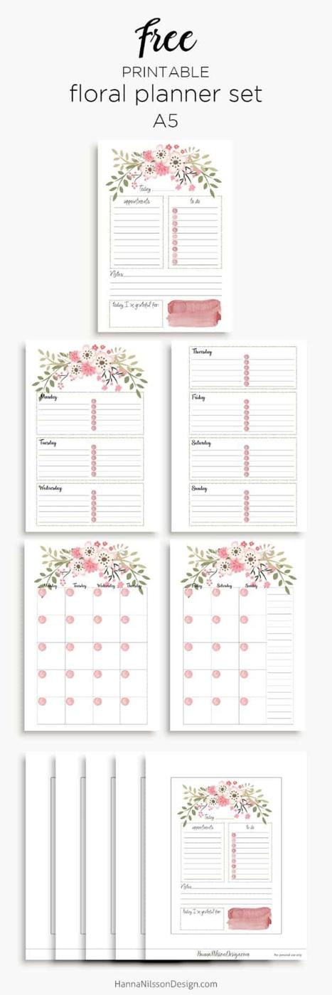 Pink Floral Planner Calendar Inserts, a favorite pick from this roundup and an idea worth saving for later