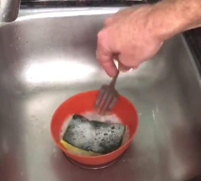 Easy Stinky Sponge Cleaning Hack
