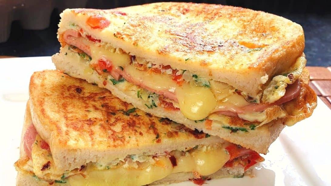Easy Cheese Egg Toast Breakfast Recipe