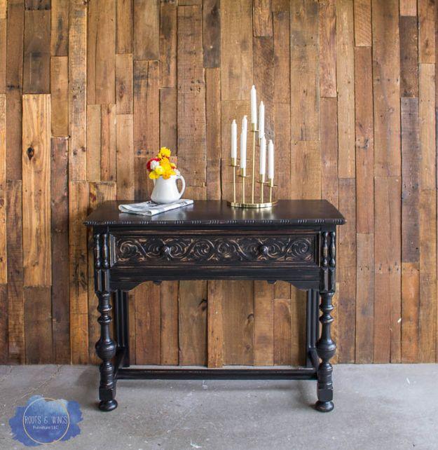Distressed Black Sideboard Makeover, a statement storage piece, and a fix that outlasts most store bought options