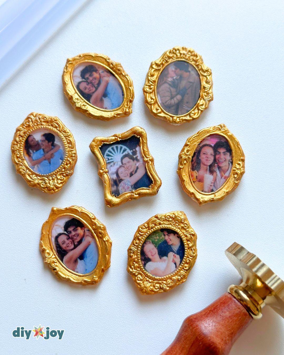 Mini Hot Glue Photo Frame Magnets — hot glue photo frames