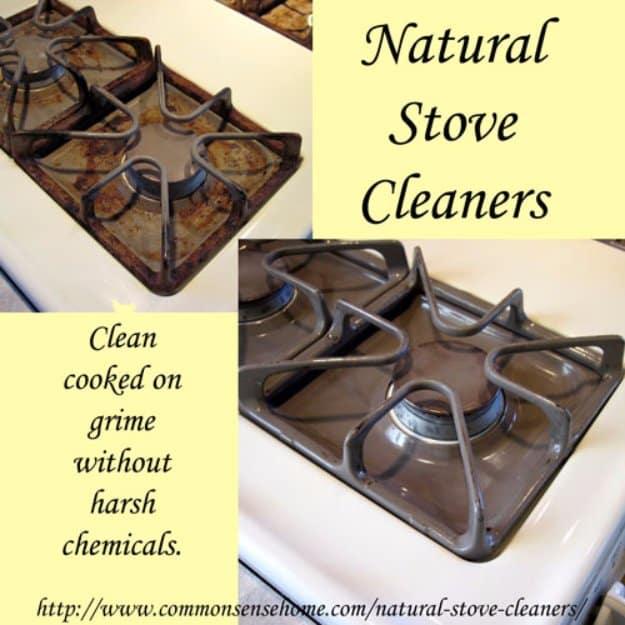 Natural Stove Cleaners, budget friendly and easy to mix in minutes and better than a store bought version