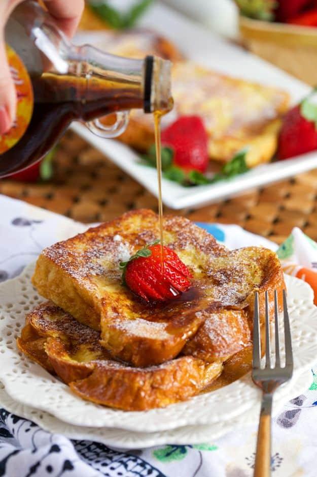 French Toast Recipes - Very Best French Toast - Best Brunch Bites and Breakfast Ideas for French Toast - Stuffed, Baked and Creme Brulee Toasts With Fruit - Healthy Sugar Free, Glu