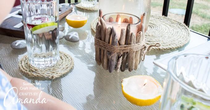 Lemon Lime Votive Candles, a pretty DIY candle idea for the home and a cozy accent for any room in the house
