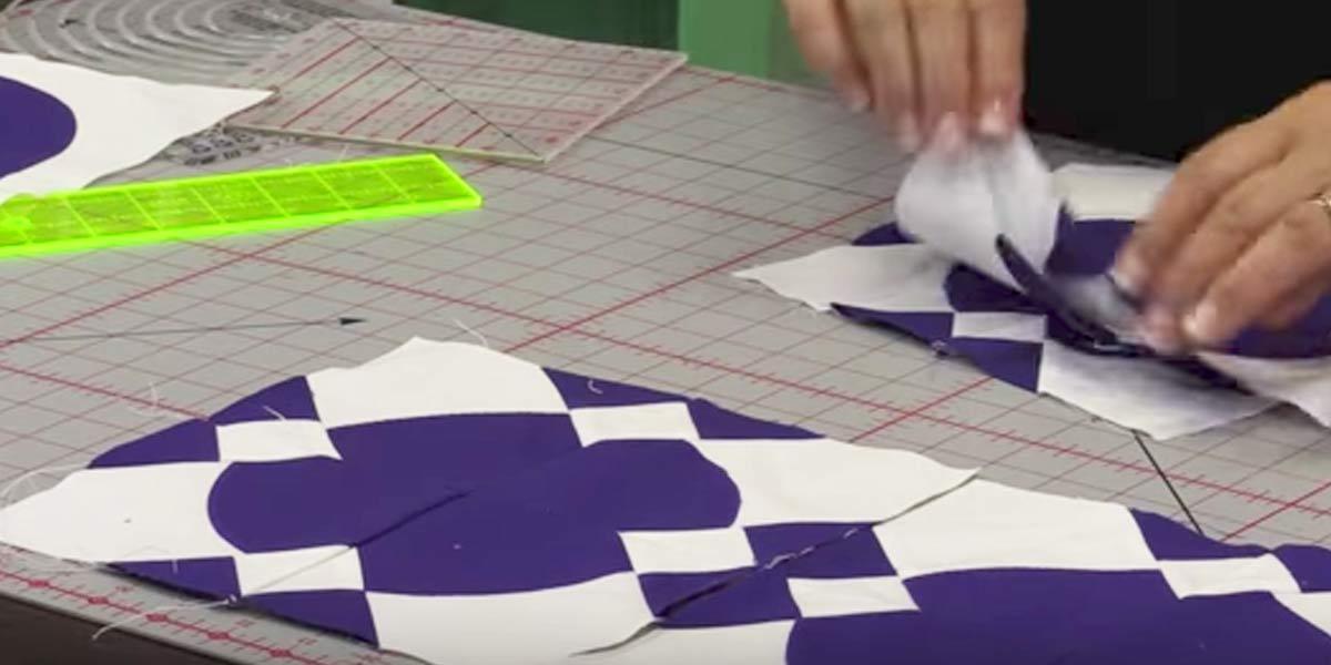 She Cuts 8″ Strips, Cuts Those Into Squares Making A Strikingly Crisp Looking Quilt!
