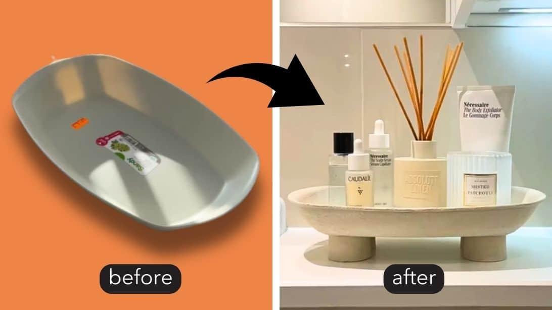 Grogeous DIY Tray From A Plastic Plate