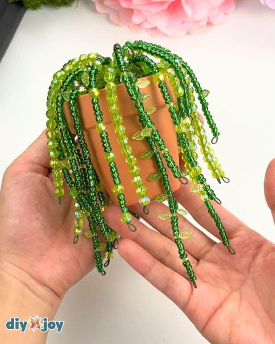 Homemade Gift — 7. beaded vine desk plant