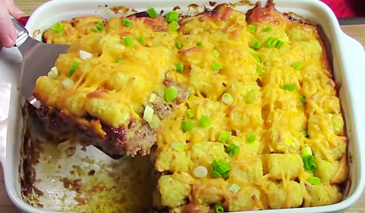 Tater Tot Meatloaf Casserole Recipe